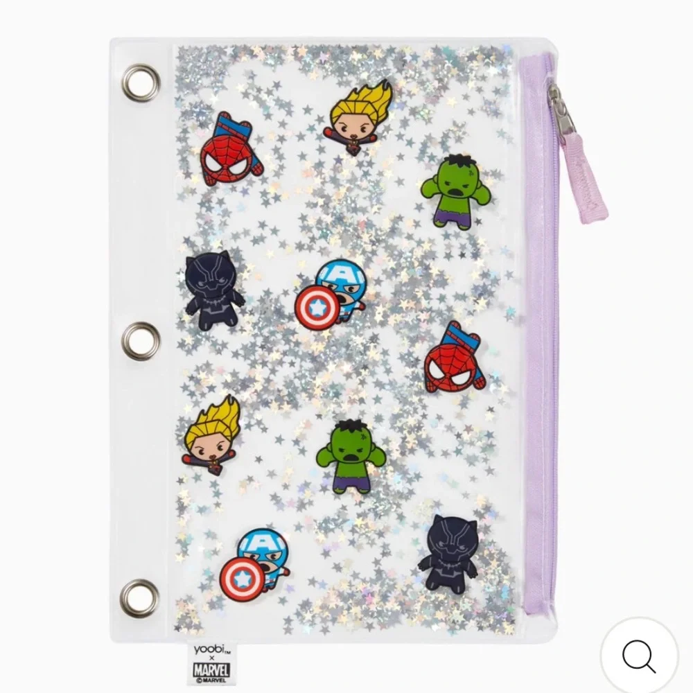 Yoobi Marvel Kawaii Avengers Binder Zip Pencil Case Set of 2